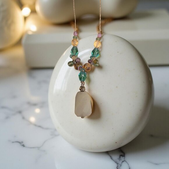 Aventurine Necklace Vintage - Picture 2 of 3